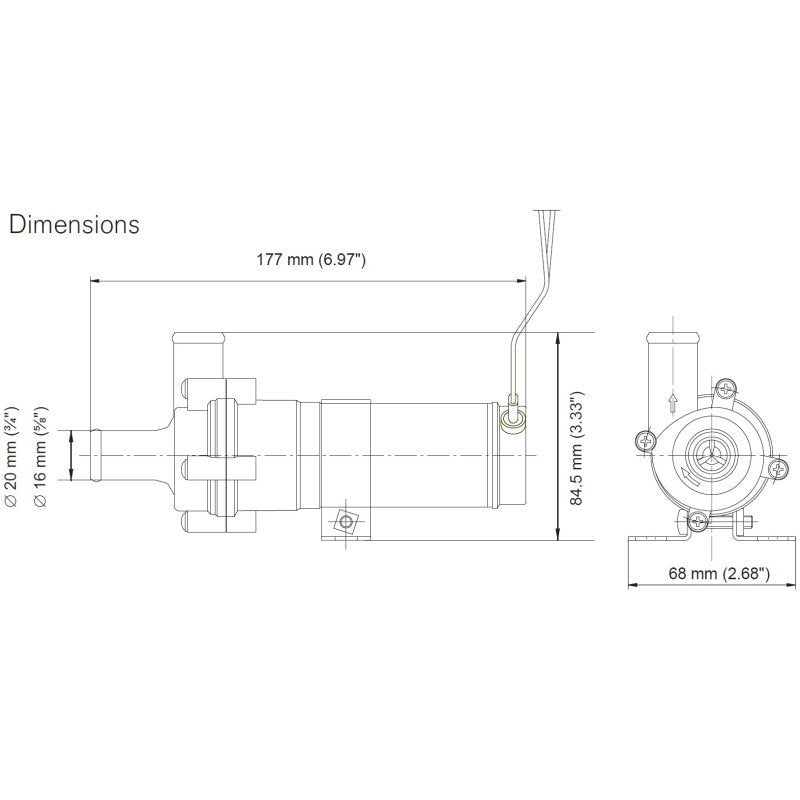 JOHNSON Circulation Pump CM10P7-1 (12V / 16mm)
