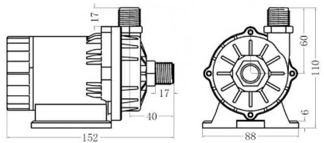 KOVA - 800GPH 12vdc Mag Drive Centrifugal Pump - IP68