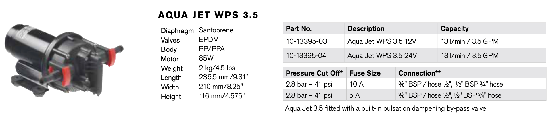 JOHNSON Aqua Jet WPS 3.5 (12V or 24V)
