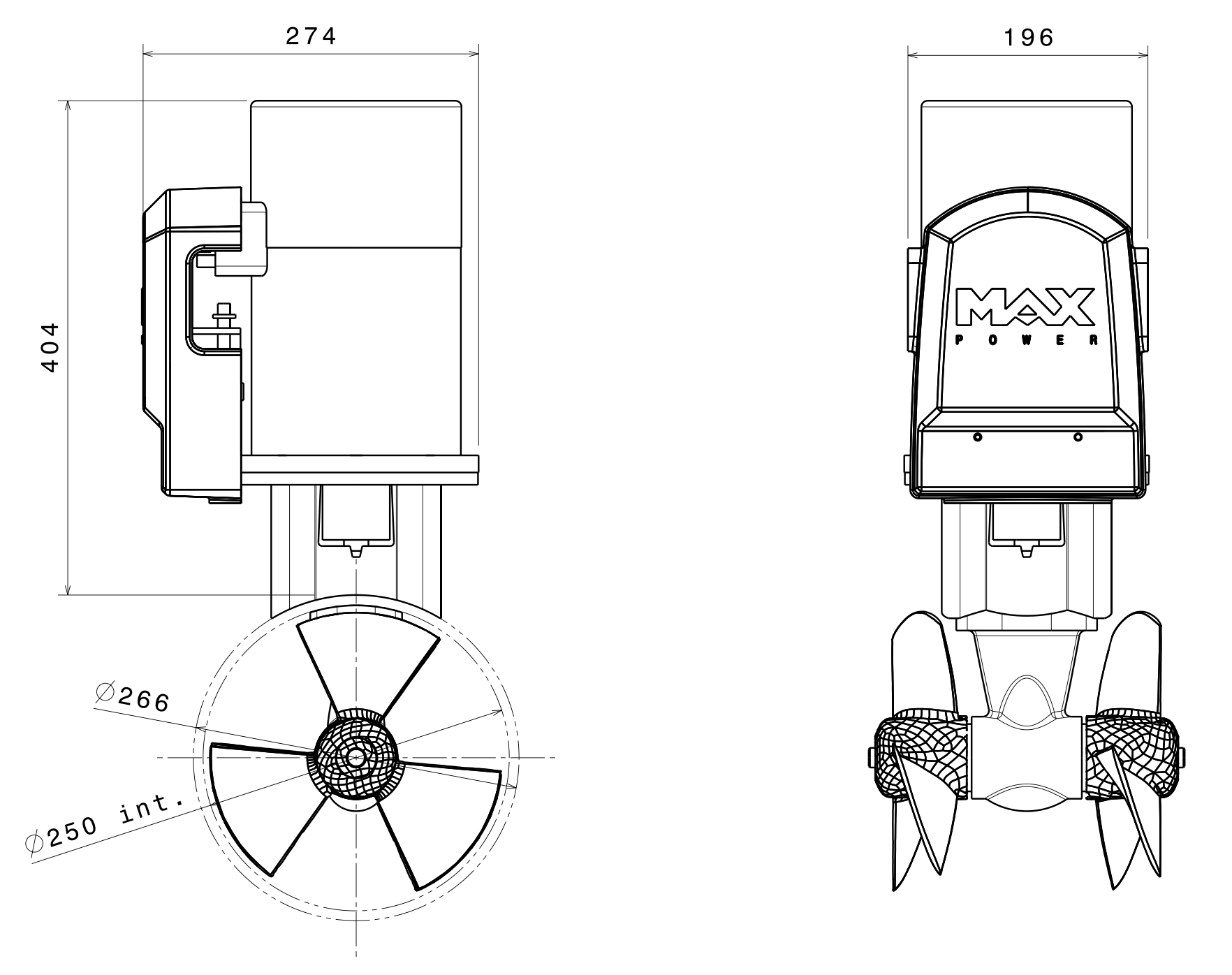 MAX POWER Thruster CT225 (24V)