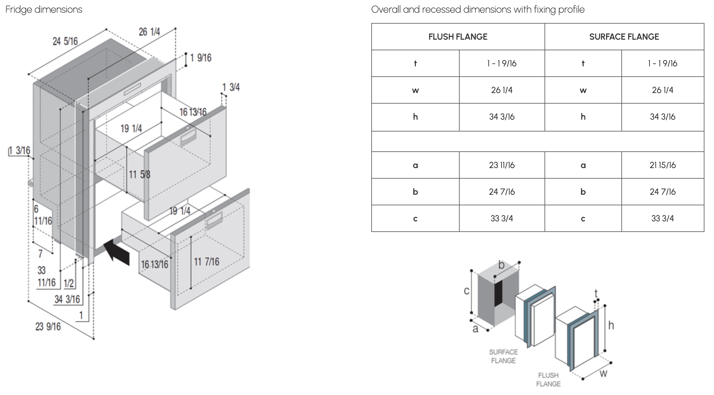 Vitrifrigo DW180 OCX2 BTX IM Double Drawer Freezer with Hydro Icemaker (AC)
