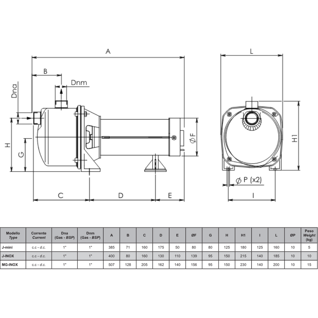 CEM J-Mini | 55LPM 12VDC (No Pressure Switch)