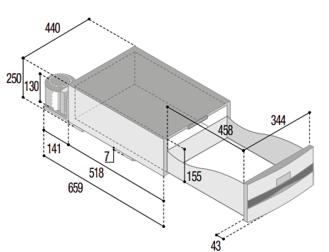 Vitrifrigo Drawer Fridge / Freezer D30A HP (White)