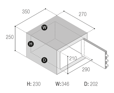 Vitrifrigo VSAFE 2535, Front Opening Electronic Safe
