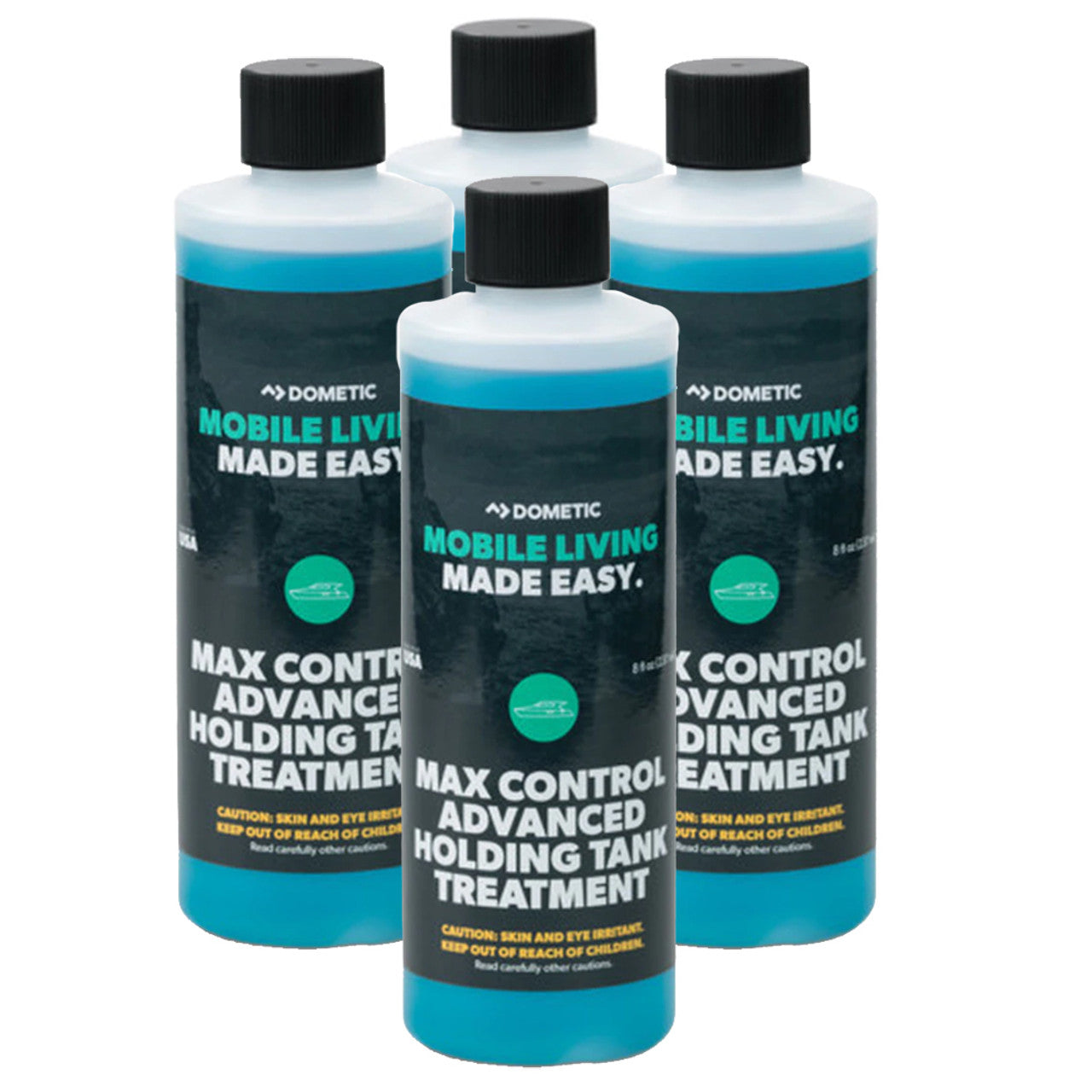 DOMETIC Max Control Holding Tank Deodorant - Four (4) Pack of Eight (8)oz. Bottles