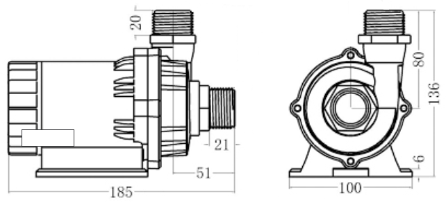 KOVA Hi-Flow Submersible Centrifugal Pump 1600GPH (12V / IP68 / Mag Drive)