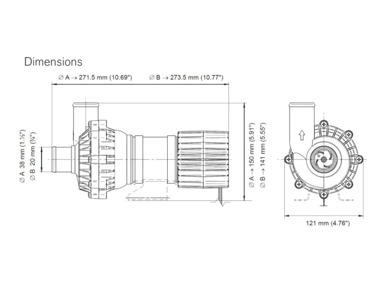 JOHNSON Circulation Pump CM90P7-1 (24V / 20mm)