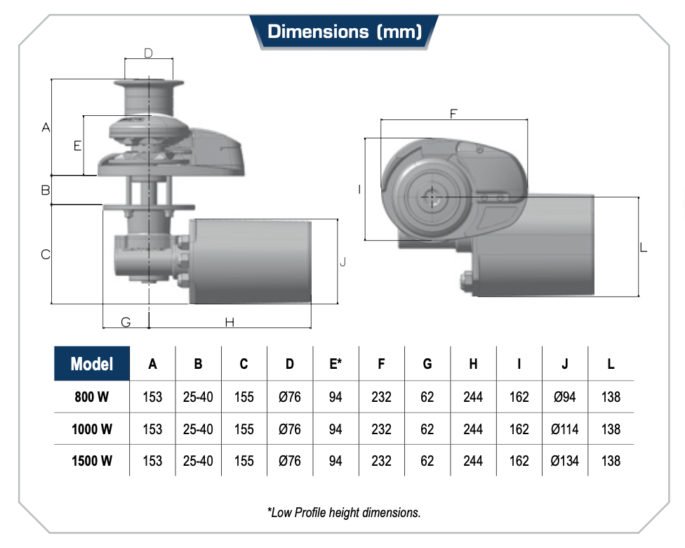 LOFRANS X2 - Drum Vertical Windlass Anodised Aluminium (12V or 24V)