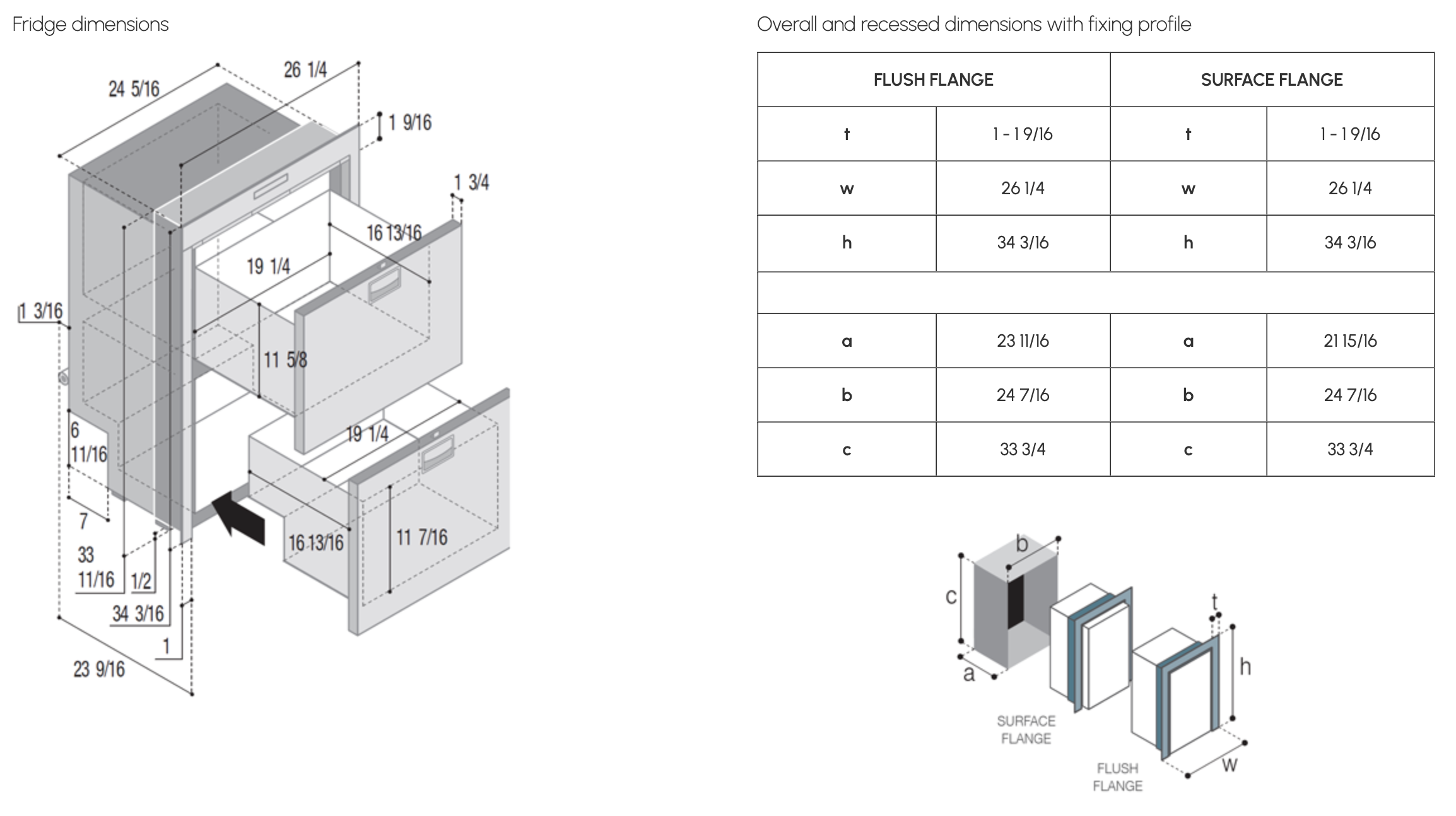 Vitrifrigo DW180 OCX2 RFX Double Drawer Fridge (DC)