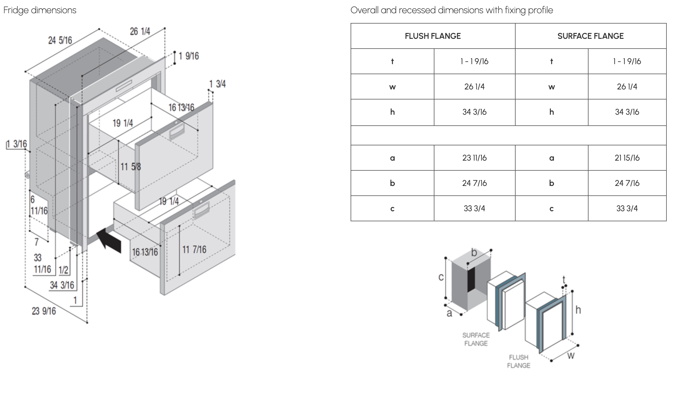 Vitrifrigo DW180 OCX2 DTX IM Double Drawer Freezer/Fridge with Hydro Icemaker (AC)